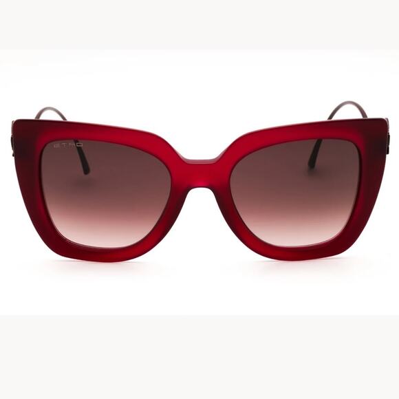 New! Etro ETRO0040/S 0LHFHA Elegant Burgundy Cat-Eye Sunglasses, Authentic